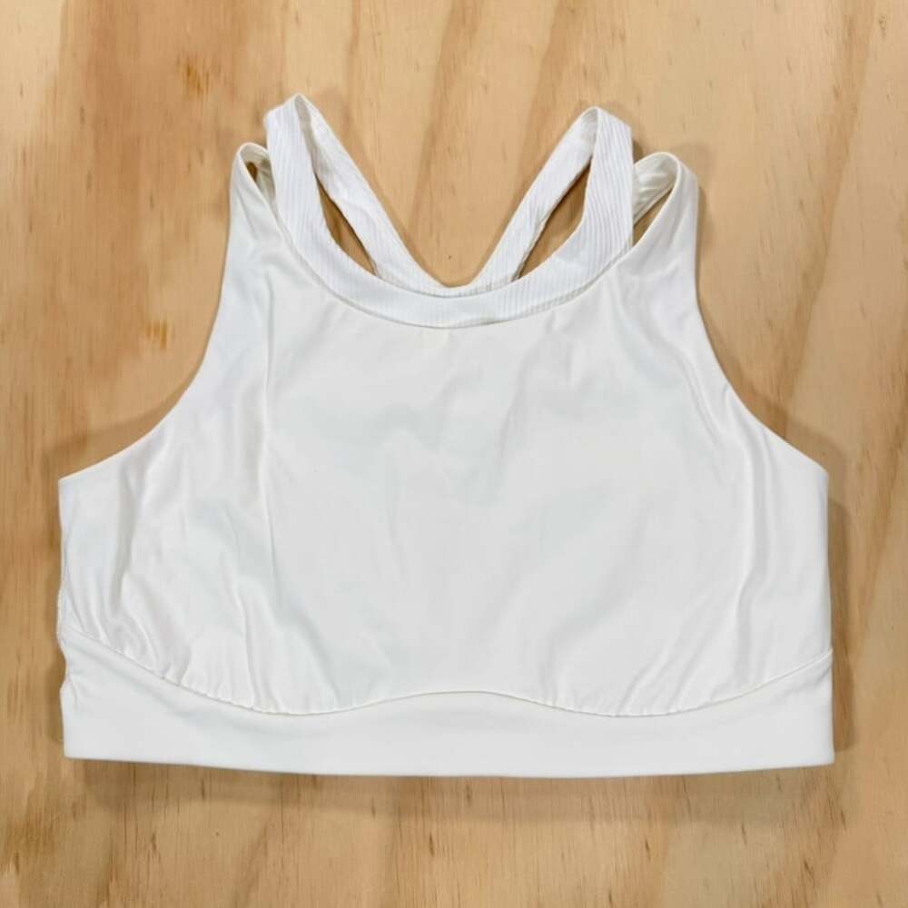 Lululemon Double Tap Sports Bra White Womens Size 6 EUC
